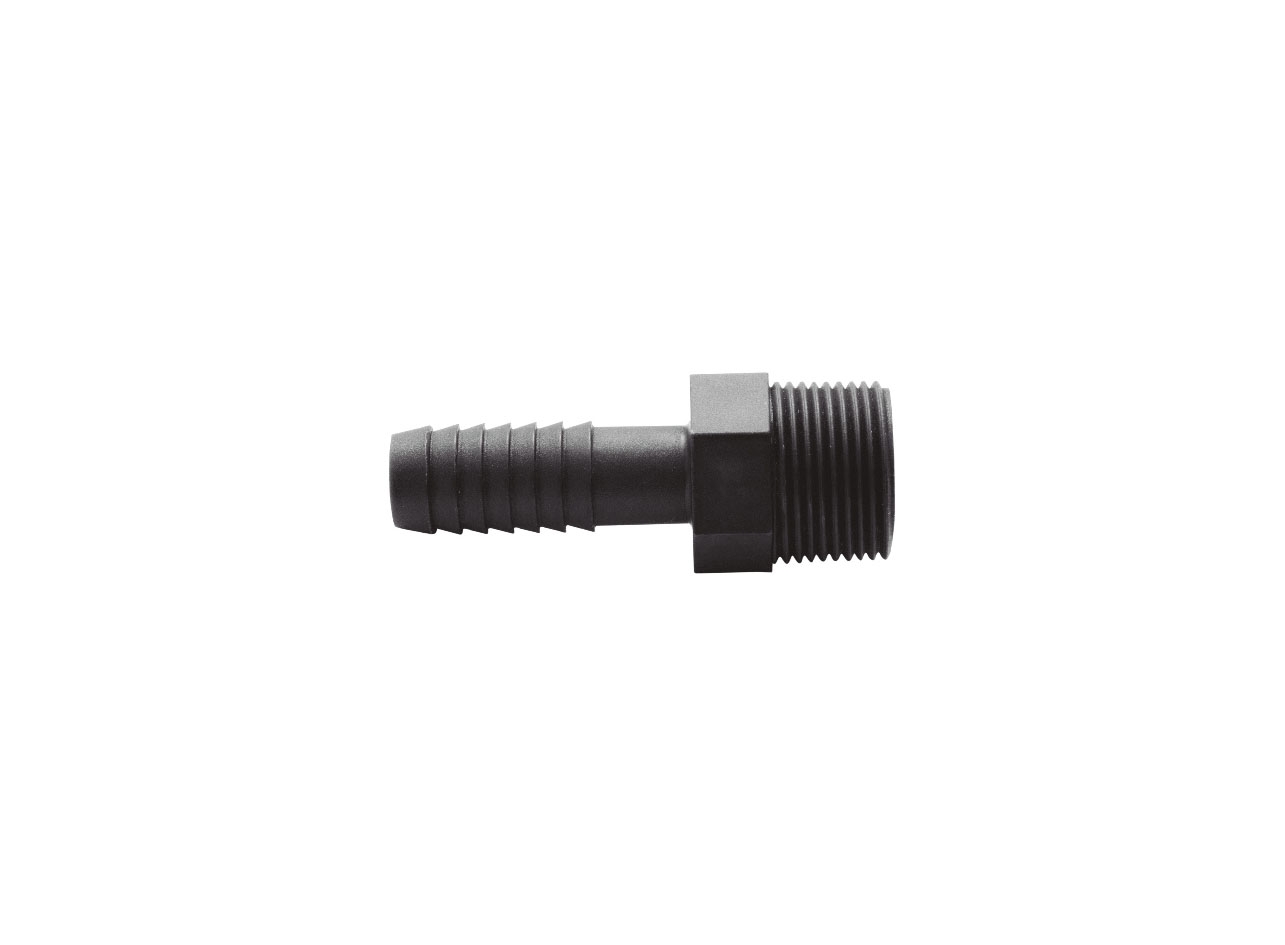 BLACK FITTINGS LDPE - REDUCED EXTERNAL THREAD ADAPTER