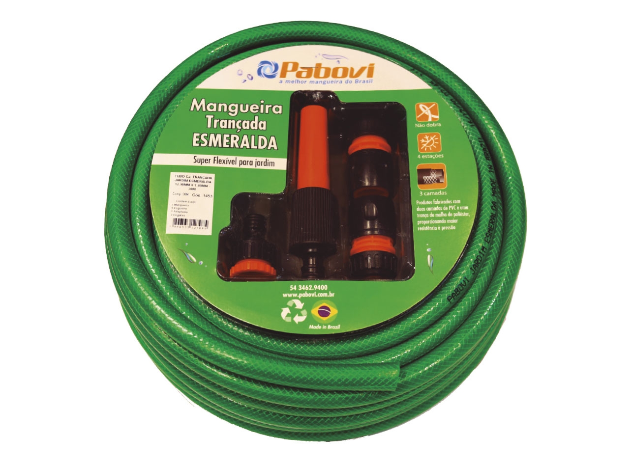 MANGUEIRA JARDIM TRANÇADA VERDE ESMERALDA - CONJUNTO