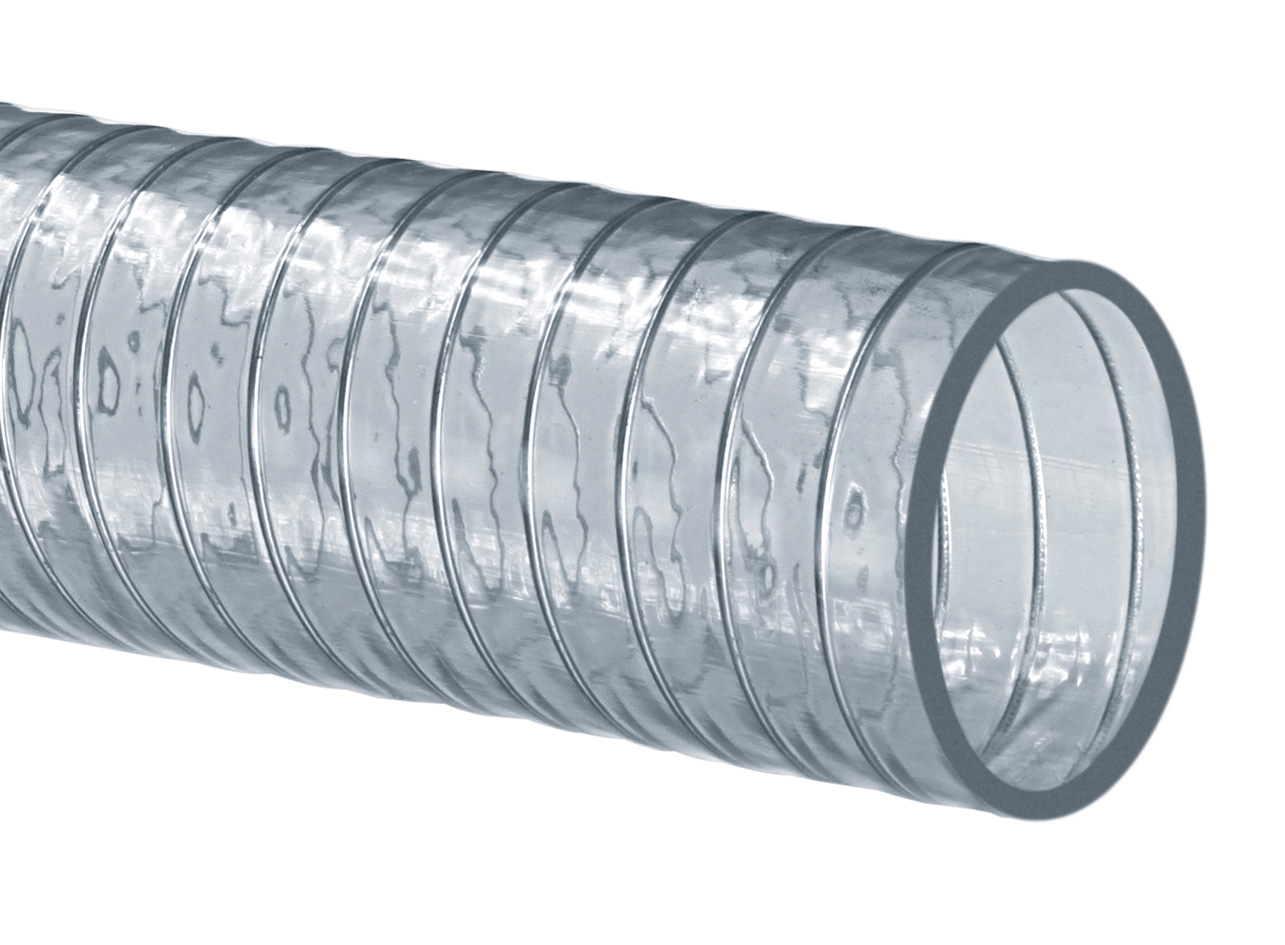 PVC HOSE WITH METALLIC ESPIRAL REINFORCEMENT - GALVANIZED WIRE